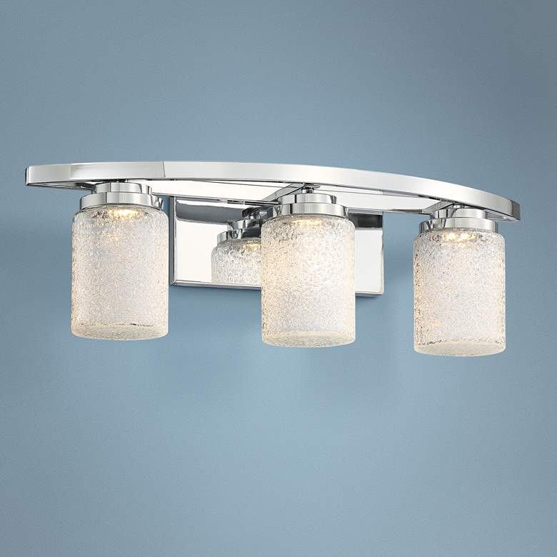 Image 1 George Kovacs Brilliant 23 1/4 inchW Chrome 3-LED Bath Light