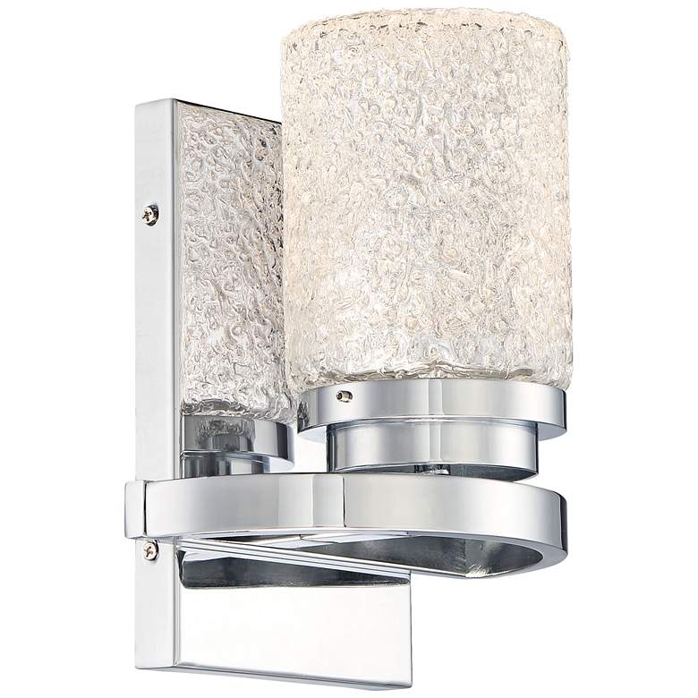 Image 1 George Kovacs Brilliant 9" High LED Chrome Wall Sconce