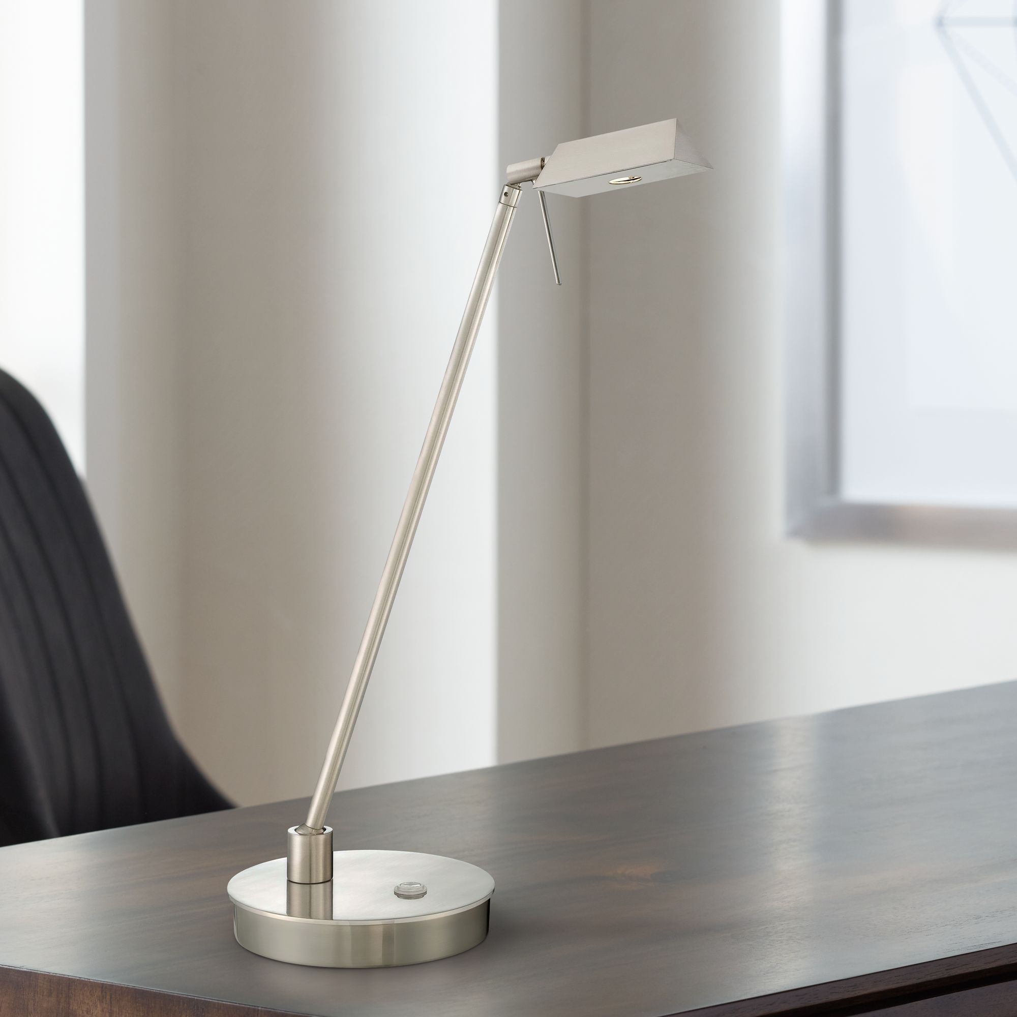 Kovacs Brushed Nickel Tented LED Desk Lamp W2846 Lamps Plus