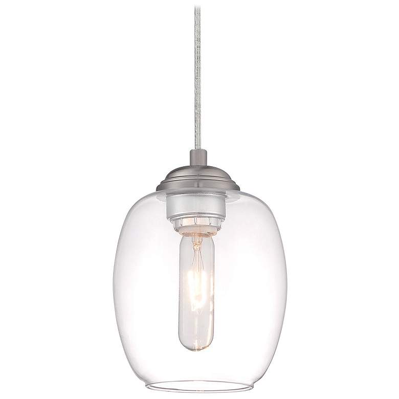 Image 1 George Kovacs Bubble 6 1/4 inch Wide Brushed Nickel Mini Pendant