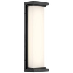 George Kovacs Caption LED Black Outdoor Wall Mount with Glass Shade