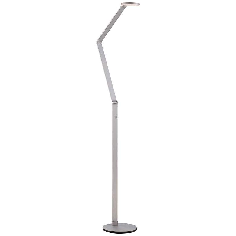 Image 2 George Kovacs Caswell 65" Adjustable Chiseled Nickel LED Floor Lamp