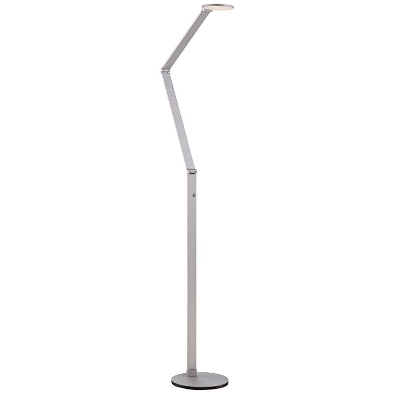 Image 2 George Kovacs Caswell 65 inch Adjustable Chiseled Nickel LED Floor Lamp