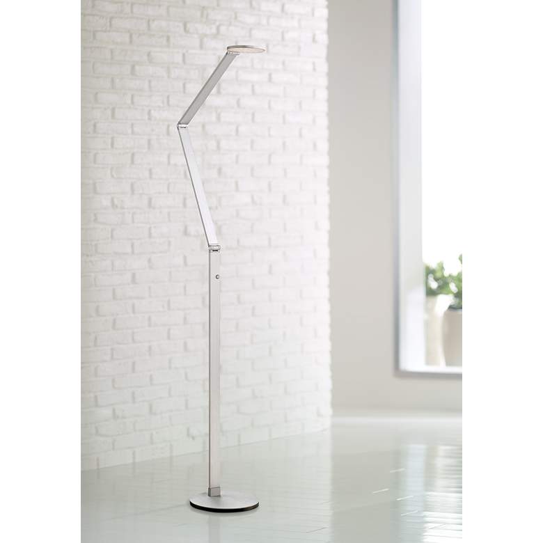 Image 1 George Kovacs Caswell 65 inch Adjustable Chiseled Nickel LED Floor Lamp
