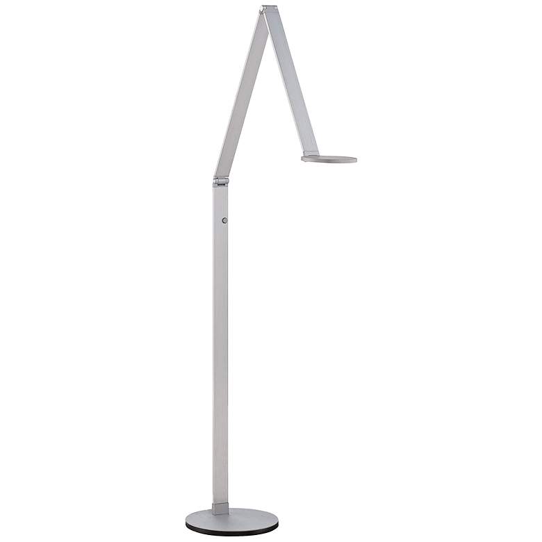 Image 3 George Kovacs Caswell 65" Adjustable Chiseled Nickel LED Floor Lamp more views