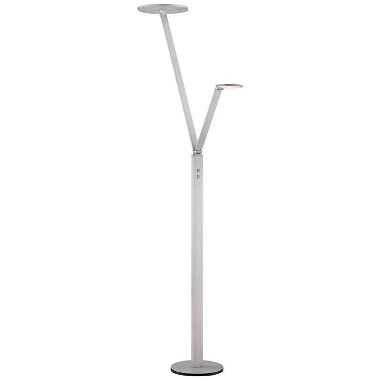 Image 1 George Kovacs Caswell 71 1/2" Chiseled Nickel LED Task Floor Lamp