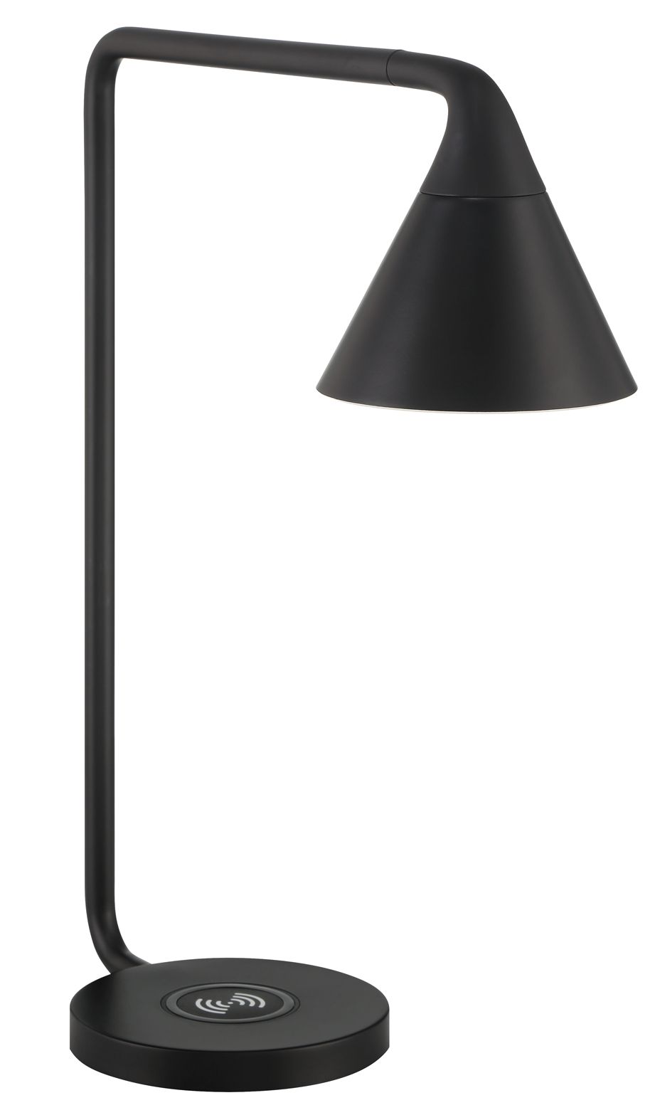 George Kovacs CCT 19.75-in Black Desk Lamp with Wireless Charging and Shade