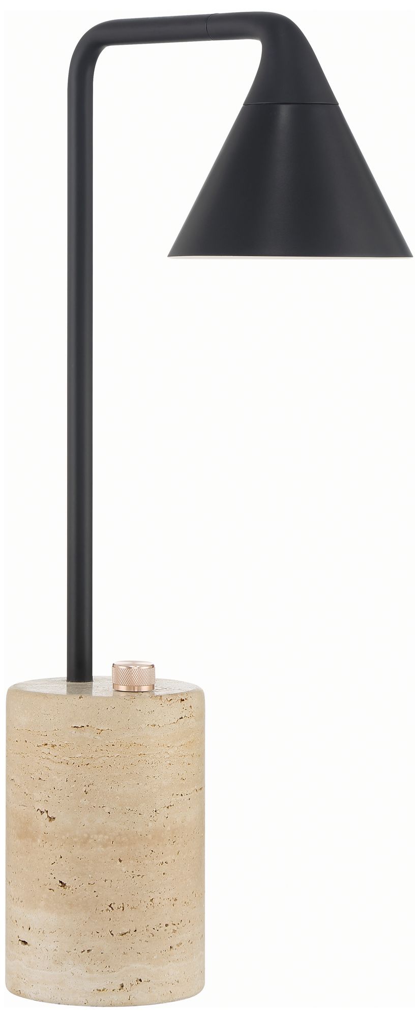 George Kovacs CCT LED 22.88-in Black Desk Lamp with Stone Base and Shade