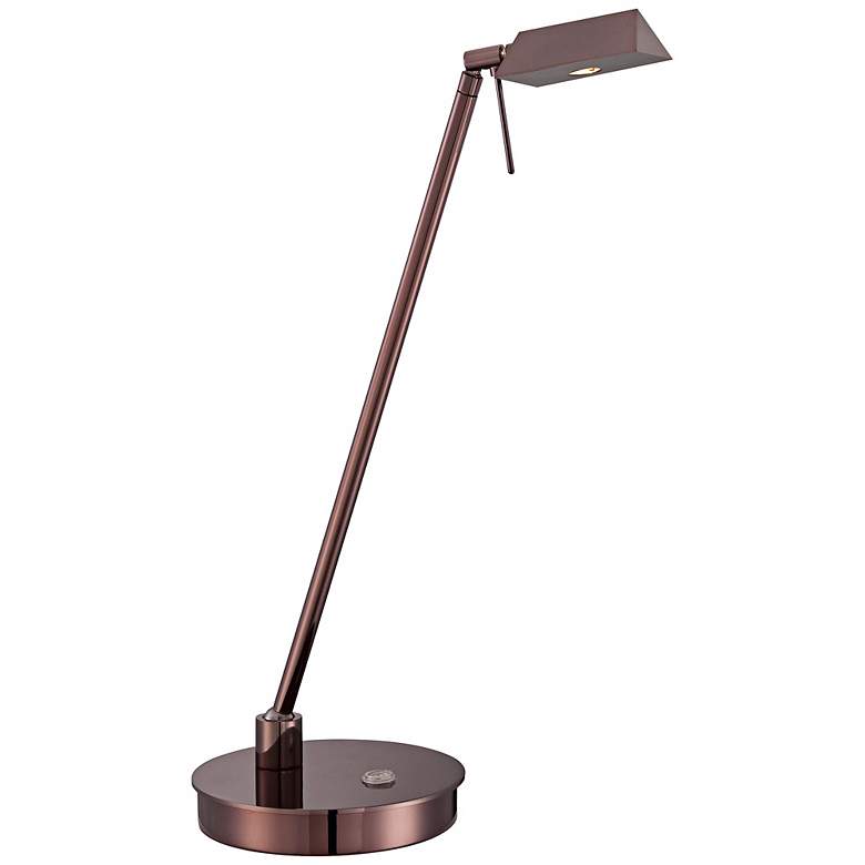 Image 1 George Kovacs Chocolate Chrome Tented LED Desk Lamp