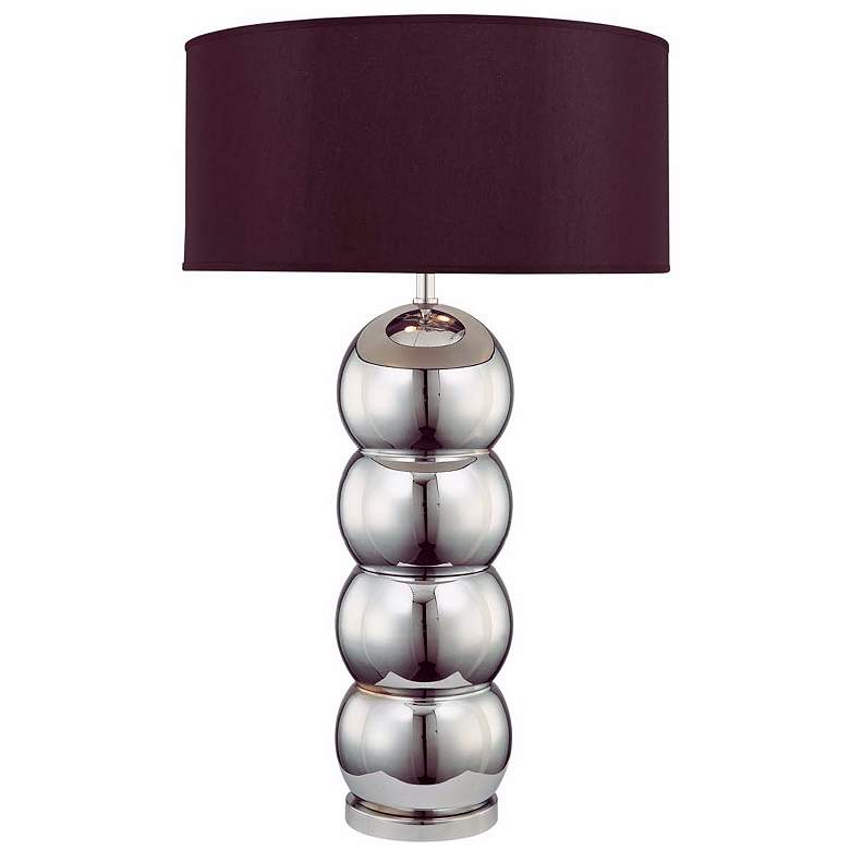 Image 1 George Kovacs Chrome Finish Black Fabric Shade Table Lamp