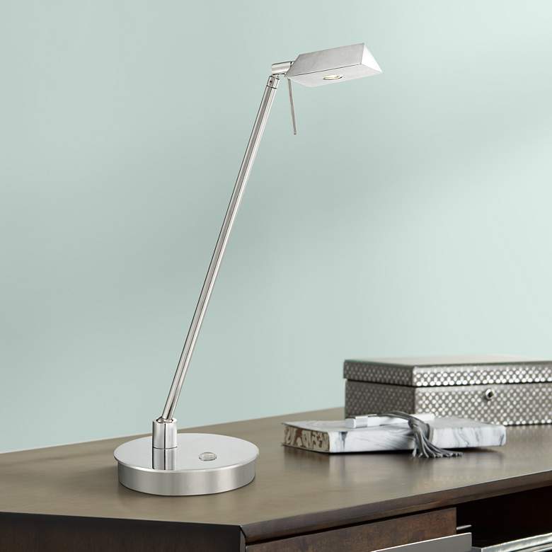 Image 1 George Kovacs Chrome Tented LED Desk Lamp