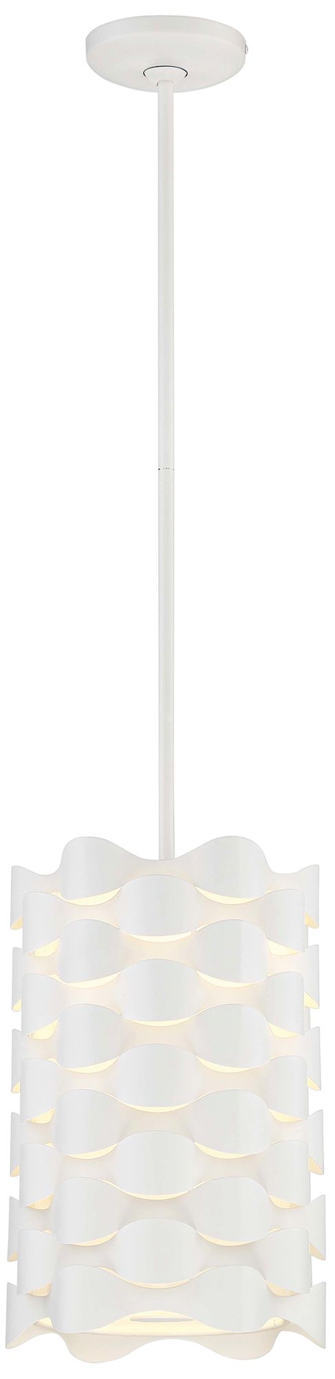 Image 3 George Kovacs Coastal Current LED 9-in Sand White Mini Pendant with Shade more views