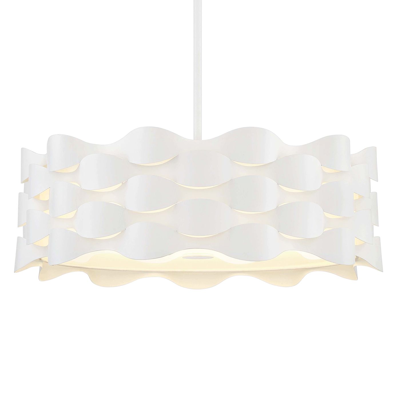 Image 2 George Kovacs Coastal Current LED Sand White Pendant with Shade