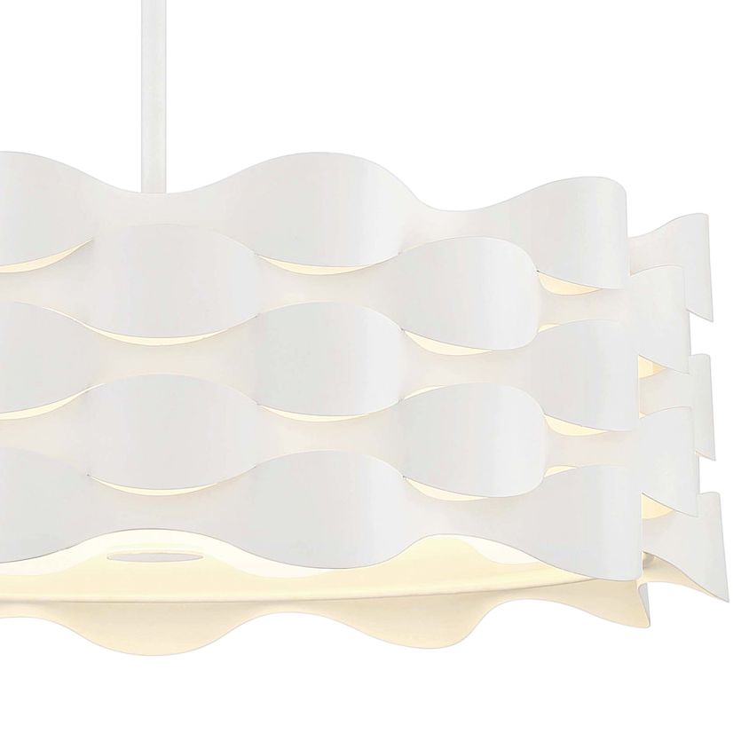 Image 4 George Kovacs Coastal Current LED Sand White Pendant with Shade more views