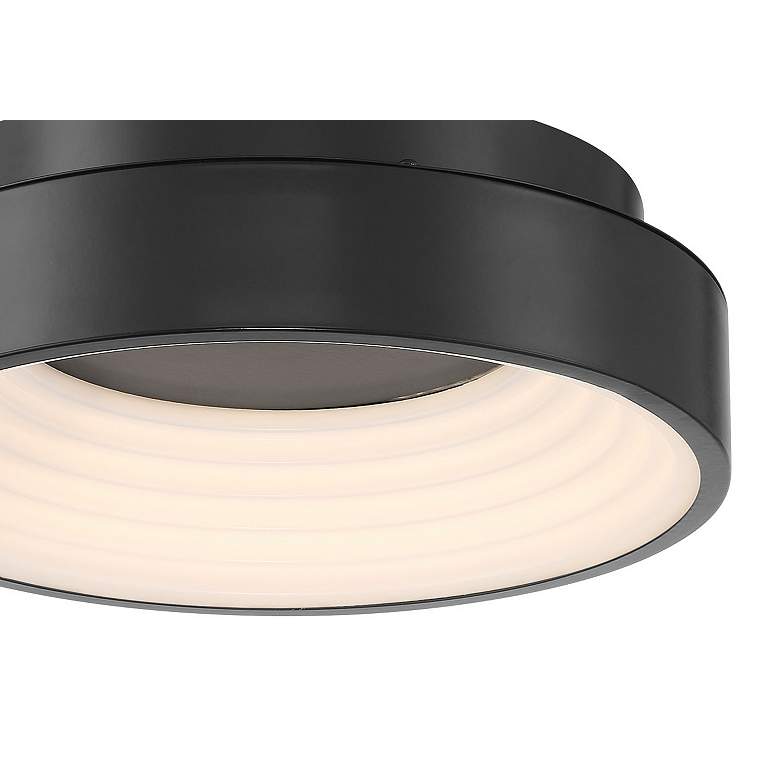 Image 2 George Kovacs Conc LED Black Flush Mount with White Acrylic Shade more views