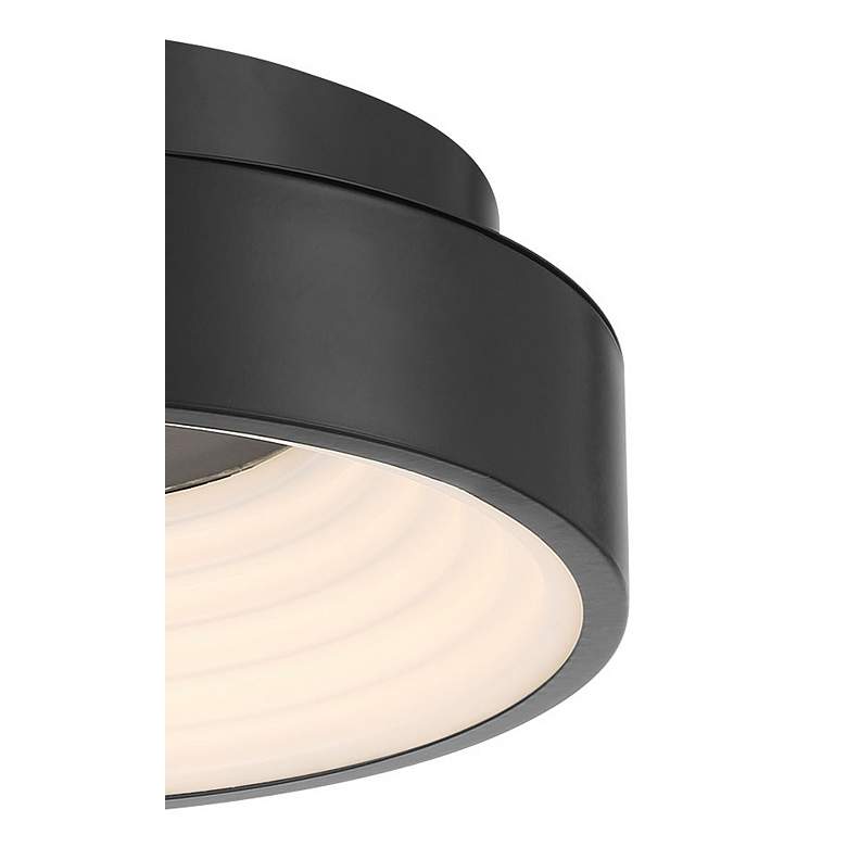 Image 3 George Kovacs Conc LED Black Flush Mount with White Acrylic Shade more views
