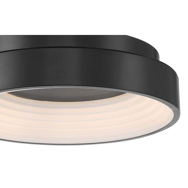 Image 2 George Kovacs Conc LED Black Flush Mount with White Acrylic Shade more views