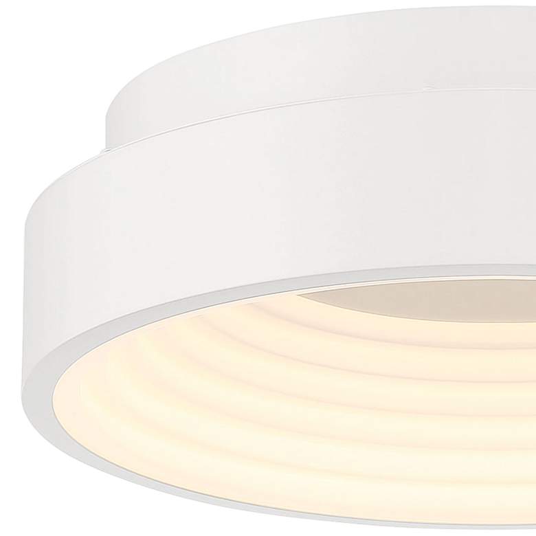 Image 2 George Kovacs Conc LED Matte White Flush Mount with White Acrylic Shade more views