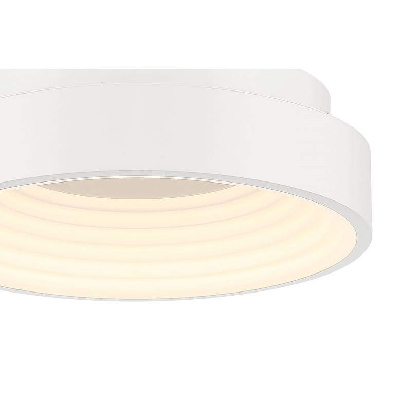 Image 3 George Kovacs Conc LED Matte White Flush Mount with White Acrylic Shade more views