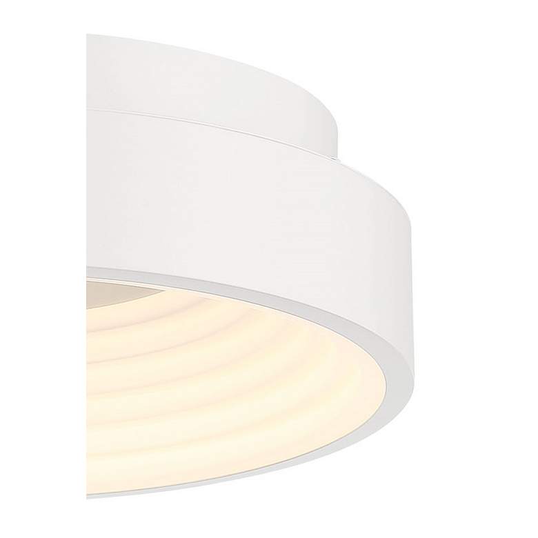 Image 4 George Kovacs Conc LED Matte White Flush Mount with White Acrylic Shade more views