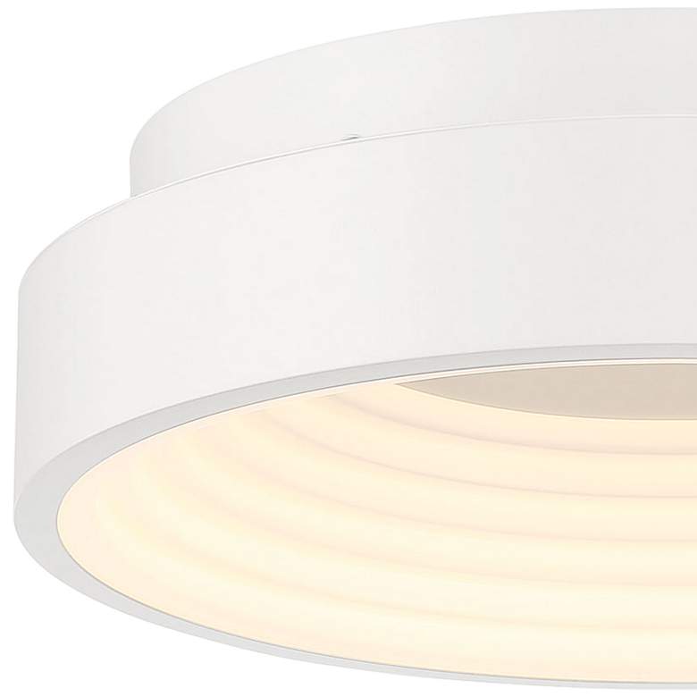 Image 2 George Kovacs Conc LED Matte White Flush Mount with White Acrylic Shade more views