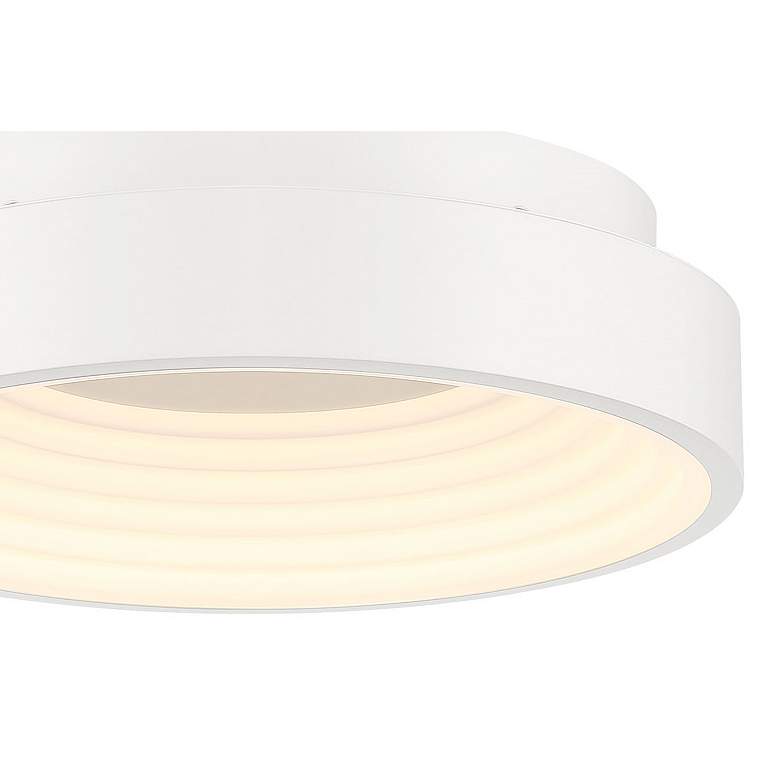 Image 3 George Kovacs Conc LED Matte White Flush Mount with White Acrylic Shade more views