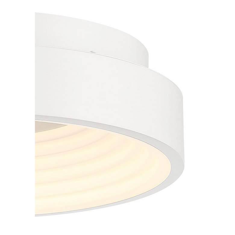 Image 4 George Kovacs Conc LED Matte White Flush Mount with White Acrylic Shade more views