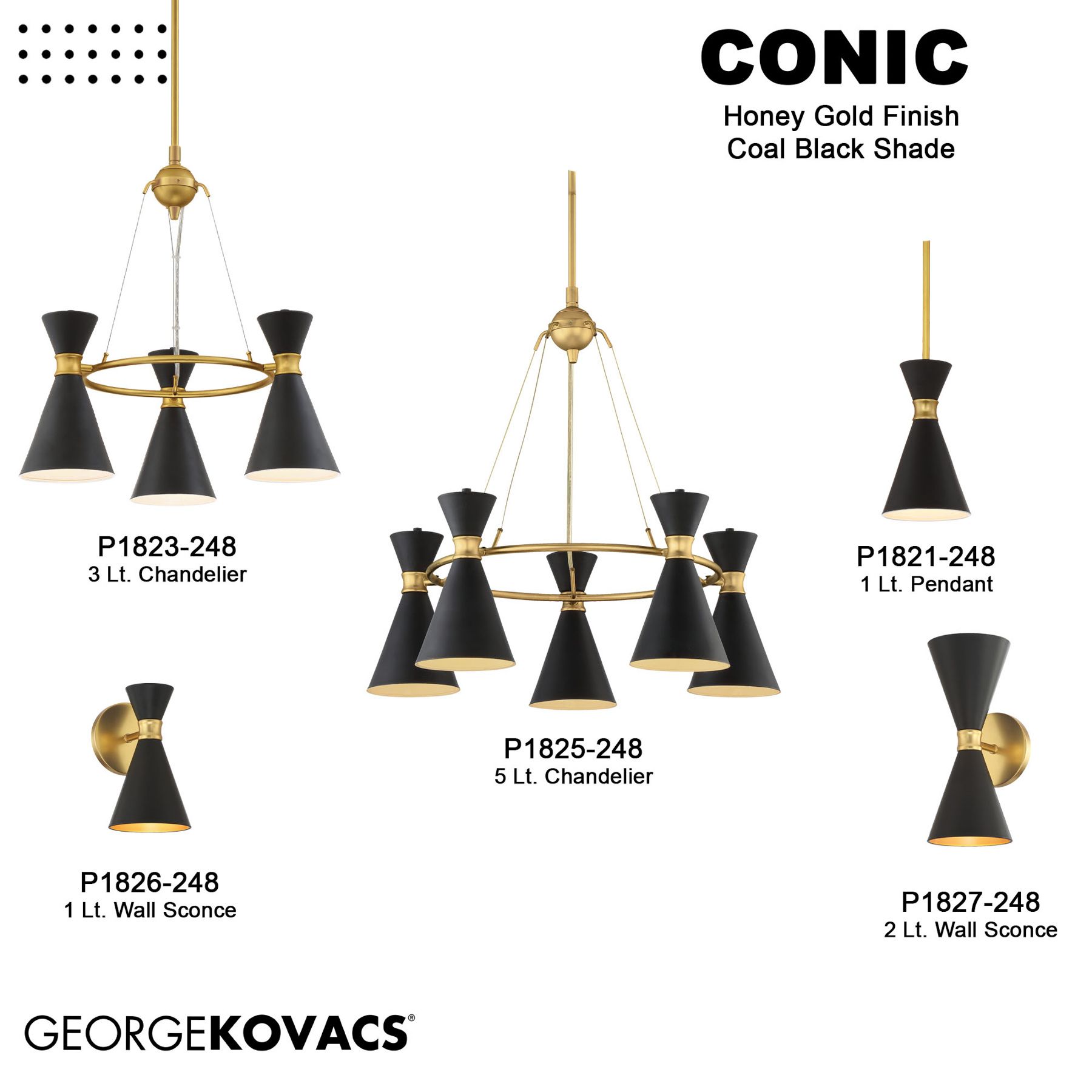 George Kovacs Conic 1-Light Brushed Nickel Mini Pendant
