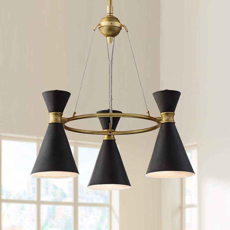Image 1 George Kovacs Conic 20" Wide Honey Gold Chandelier