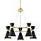 George Kovacs Conic 26" Wide Honey Gold and Black Modern Chandelier