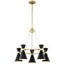 George Kovacs Conic 26" Wide Honey Gold and Black Modern Chandelier