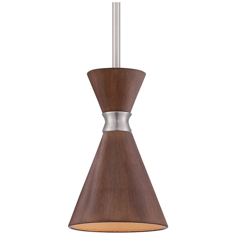 Image 4 George Kovacs Conic 5 1/2" Wide 1-Light Koa Wood Mini Pendant more views