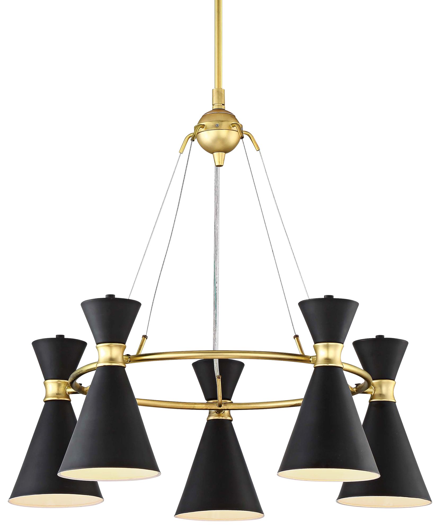 Image 2 George Kovacs Conic 5-Light Honey Gold Pendants