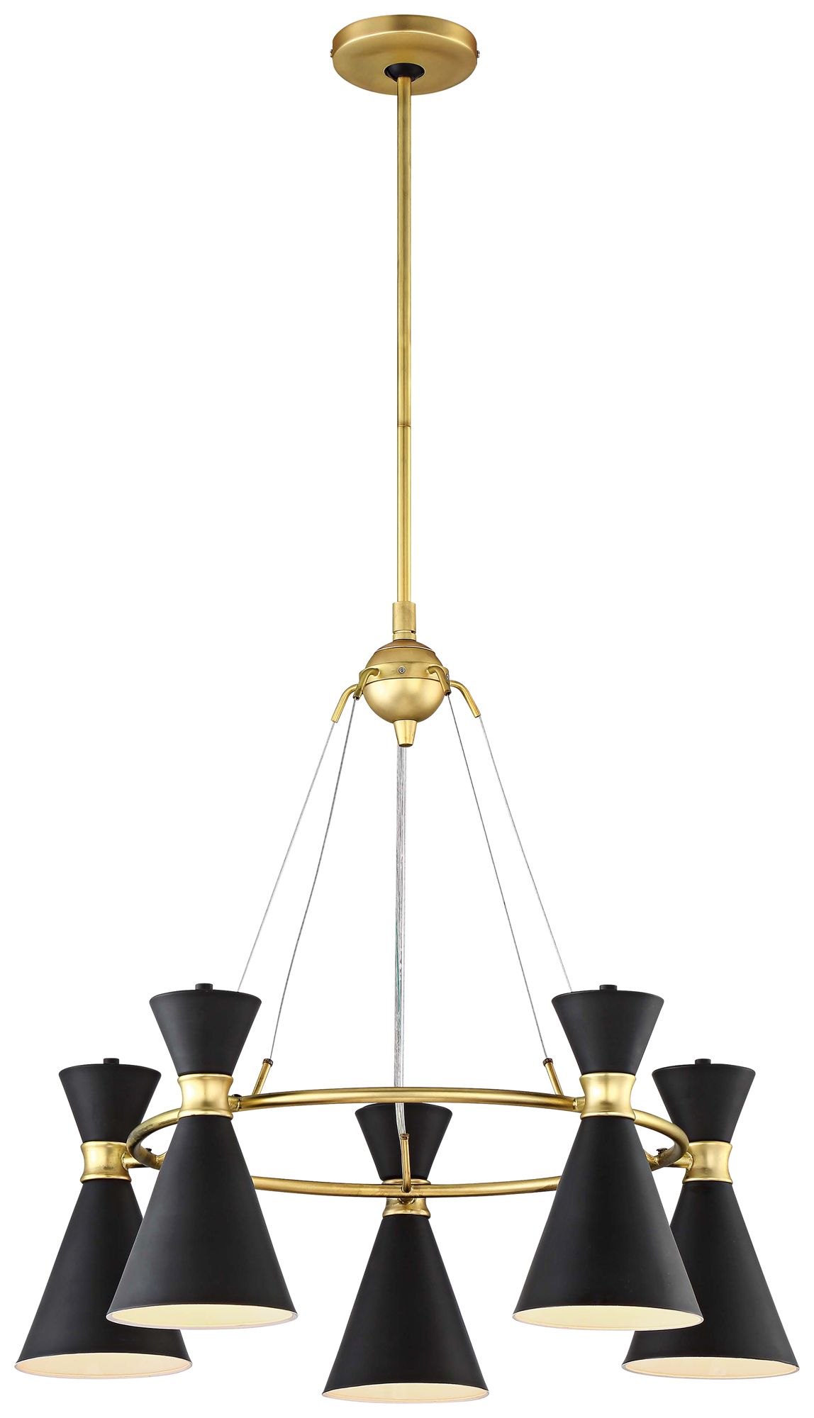 Image 3 George Kovacs Conic 5-Light Honey Gold Pendants more views