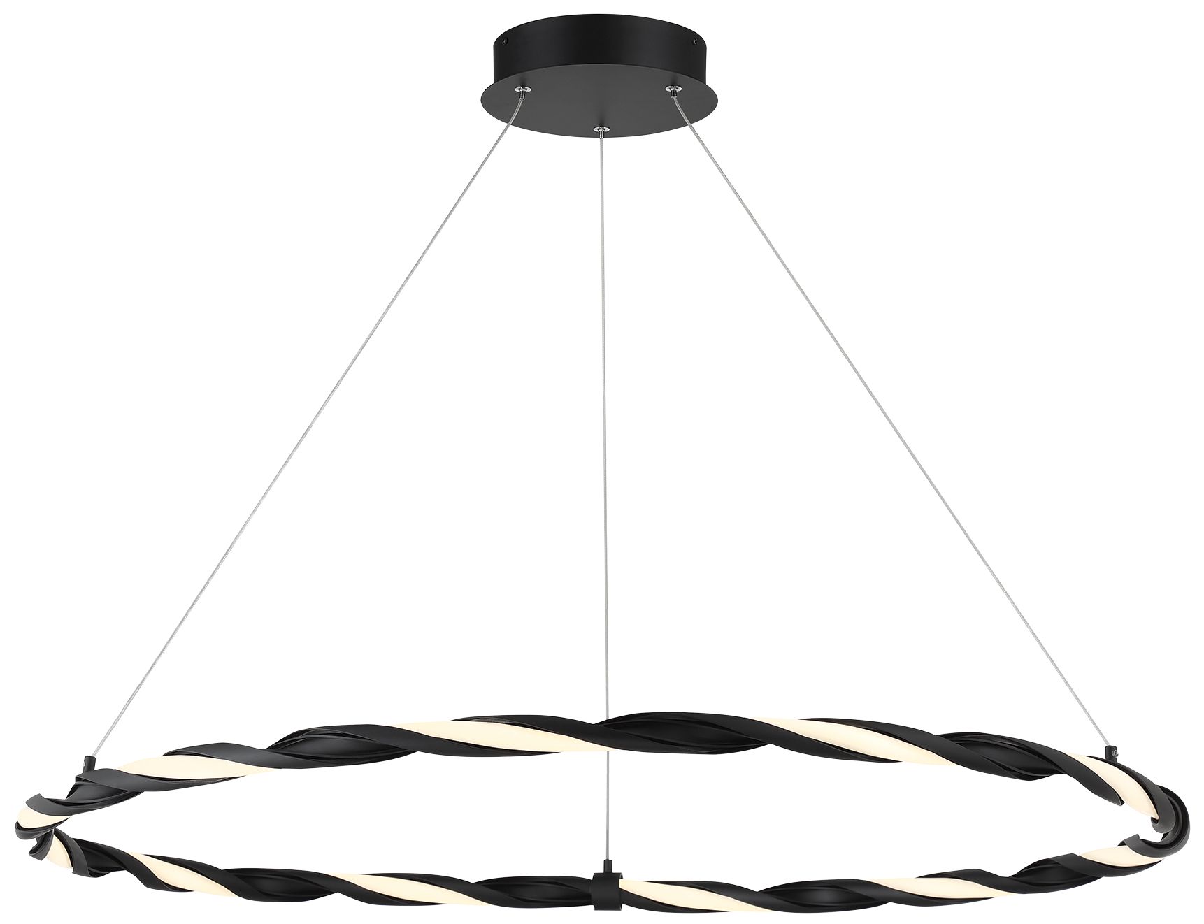 George Kovacs Convolution LED 36.25-in Coal Black Linear Pendant