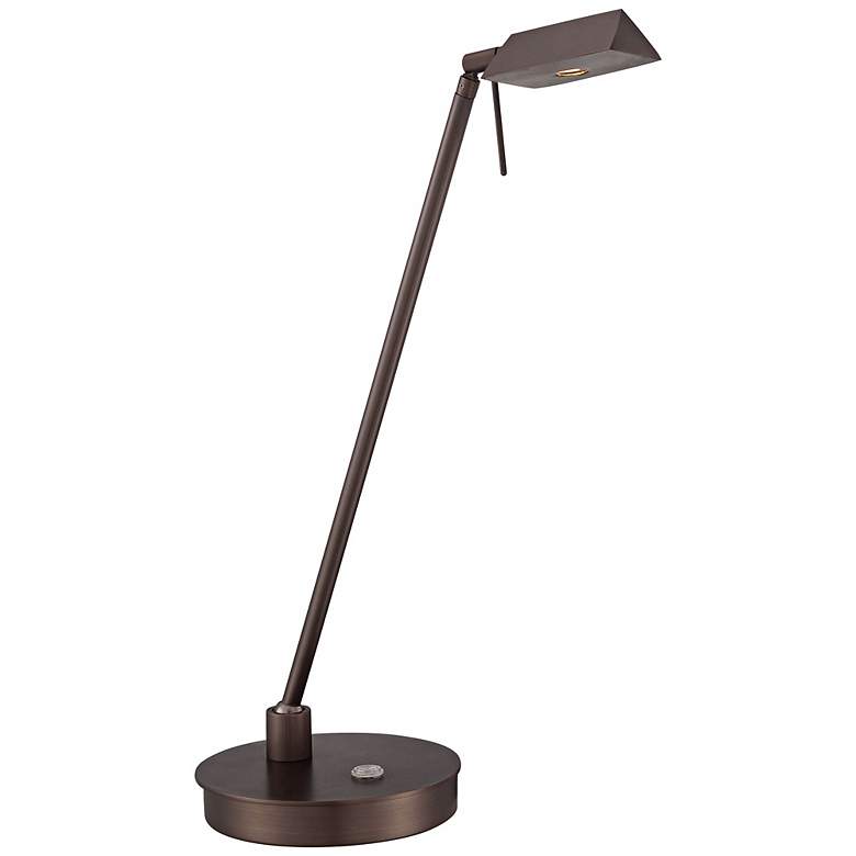 Image 1 George Kovacs Copper Bronze Tented LED Desk Lamp