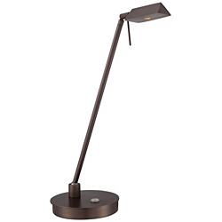 George Kovacs Copper Bronze Tented LED Desk Lamp