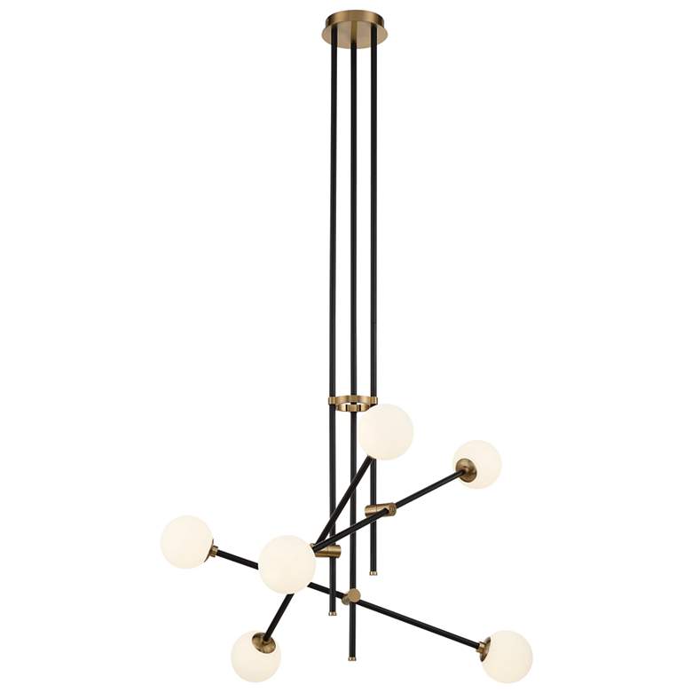 Image 1 George Kovacs Cosmet 32" Wide Coal 6-Light LED Pendant