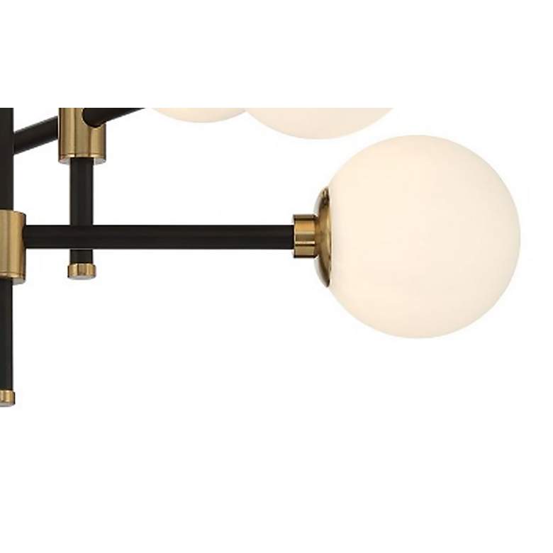 Image 3 George Kovacs Cosmet 6-Light Black and Aged Brass Flush Mount more views