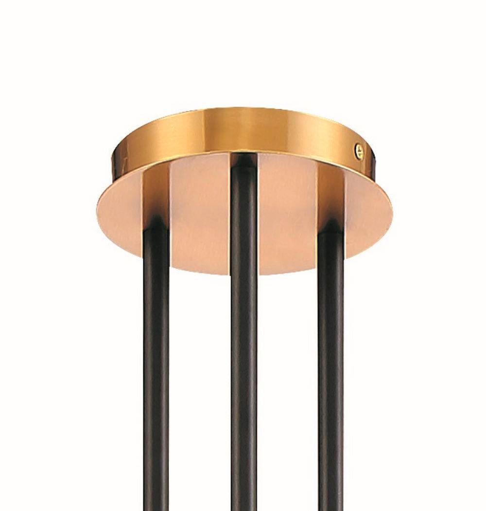 Image 4 George Kovacs Cosmet 6-Light Coal and Aged Brass Chandelier more views