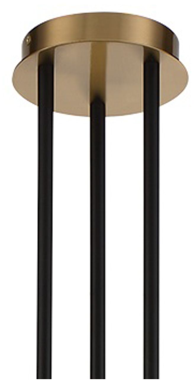 Image 4 George Kovacs Cosmet 6-Light Coal and Aged Brass Pendant more views