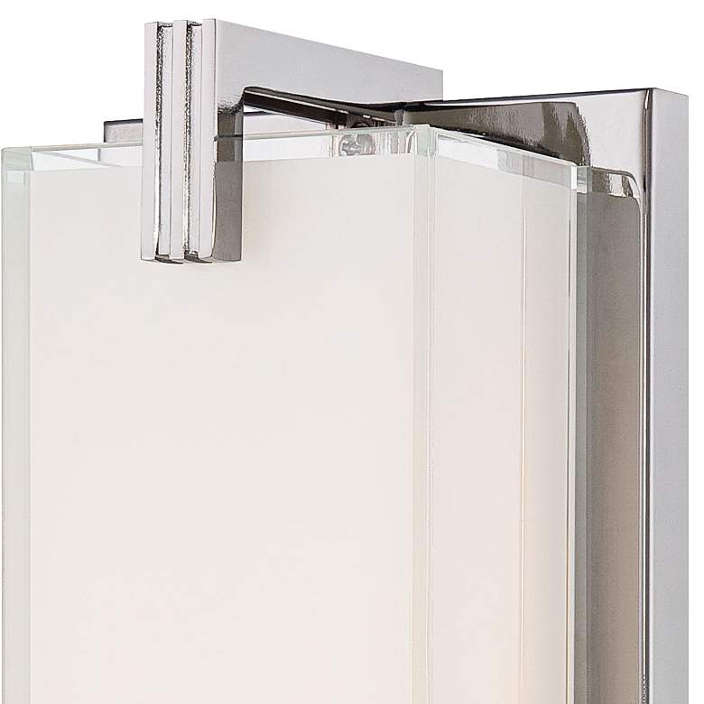 Image 2 George Kovacs Cubism 12 3/4" High Chrome LED Wall Sconce more views
