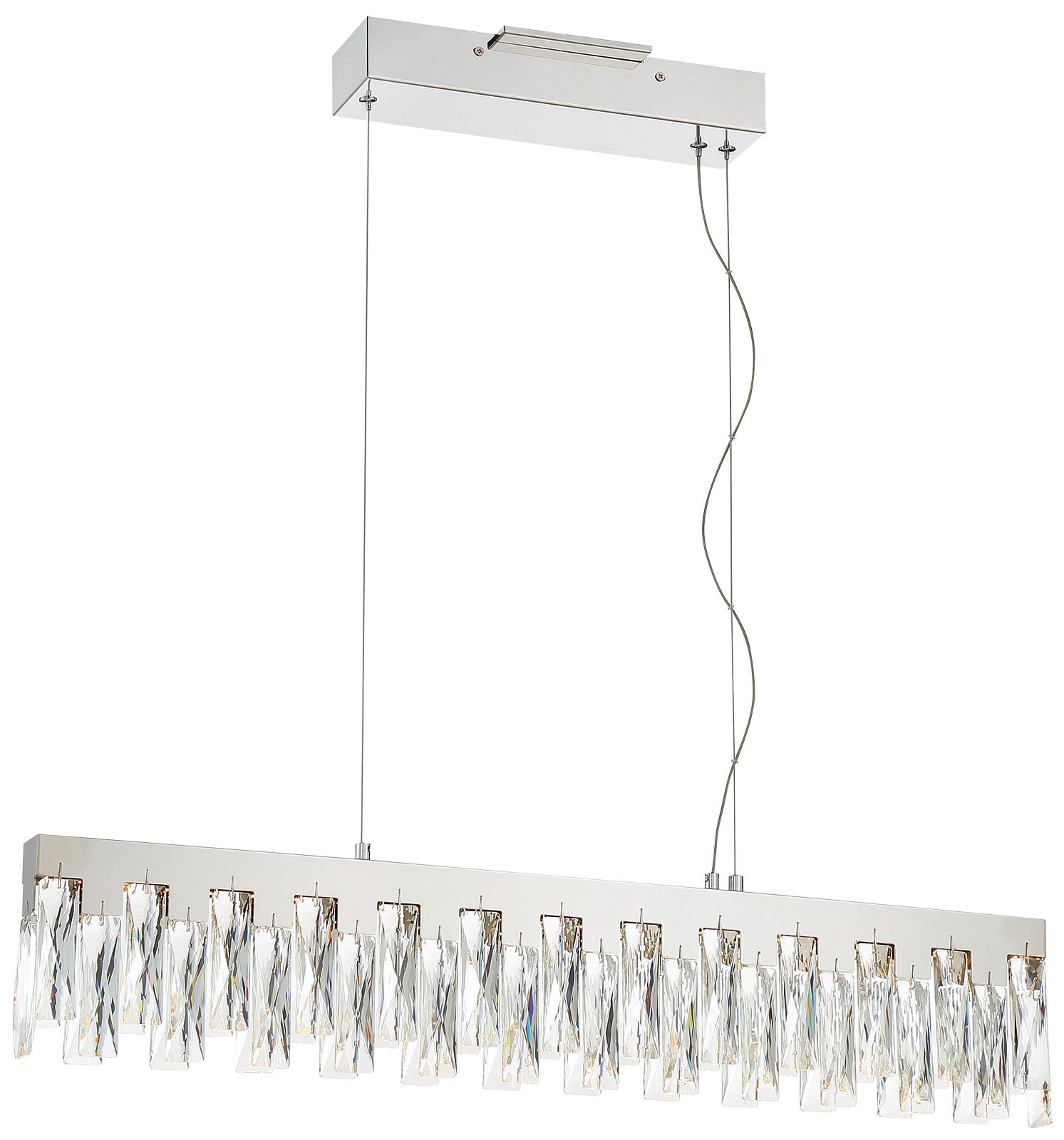 George Kovacs Curio LED Chrome Island Chandelier with Clear Crystal Shade