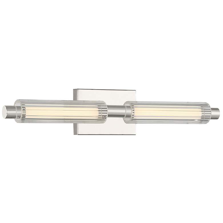 Image 1 George Kovacs Double Barrel 22 1/2"W Polished Nickel LED Bath Light