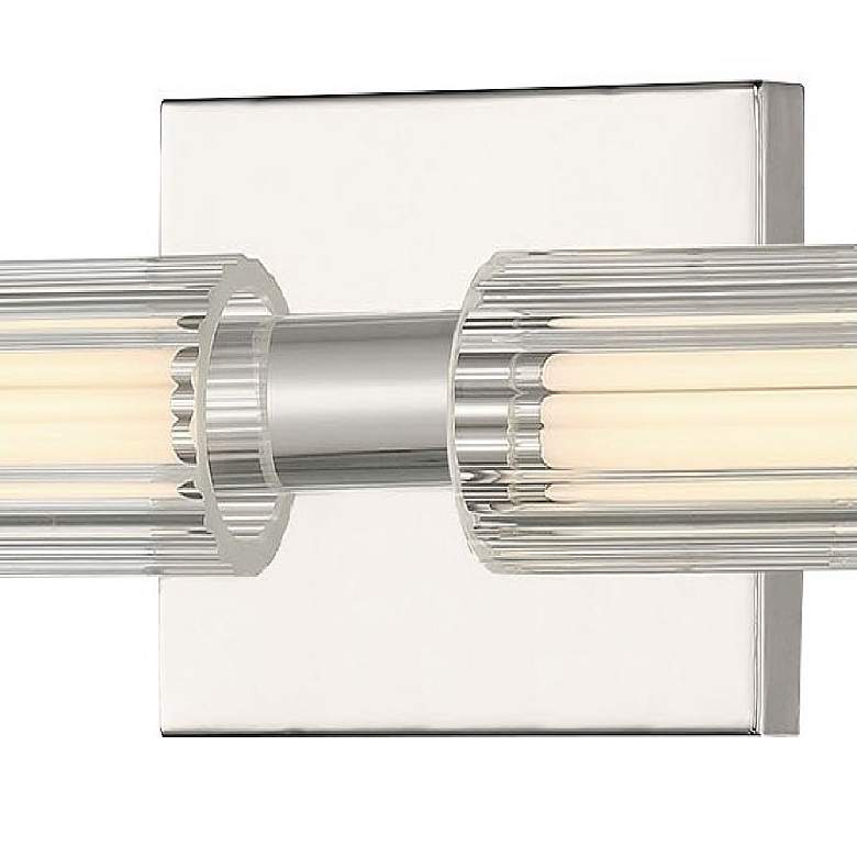 Image 3 George Kovacs Double Barrel 22 1/2"W Polished Nickel LED Bath Light more views