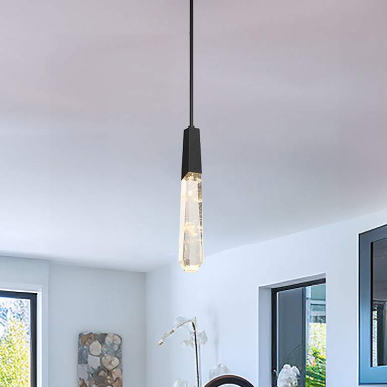 Image 1 George Kovacs Drifting Droplets 1-Light LED Black Mini Pendant