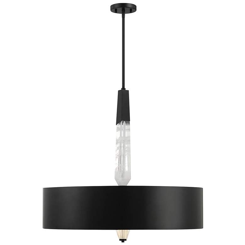 Image 4 George Kovacs Drifting Droplets 5-Light LED Black Pendant with Faux Rock more views
