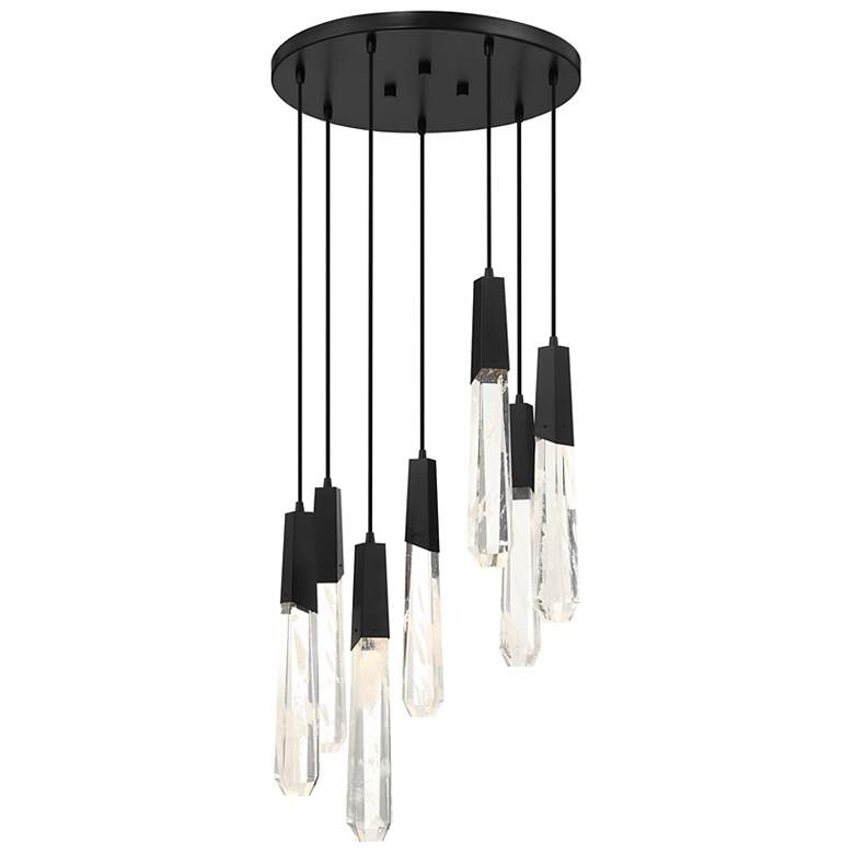 Image 2 George Kovacs Drifting Droplets 7-Light LED Black Pan Pendant