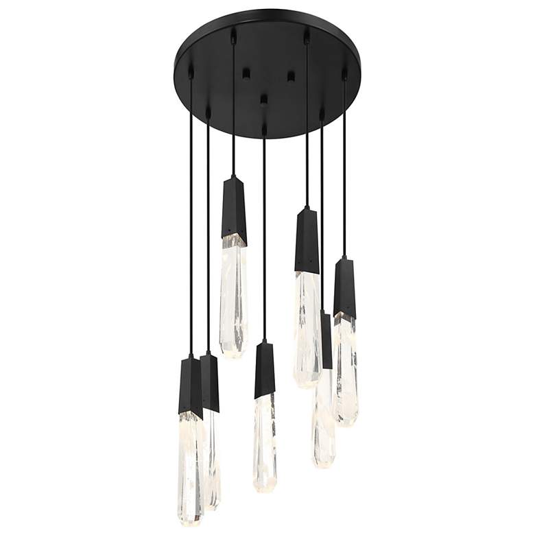 Image 3 George Kovacs Drifting Droplets 7-Light LED Black Pan Pendant more views