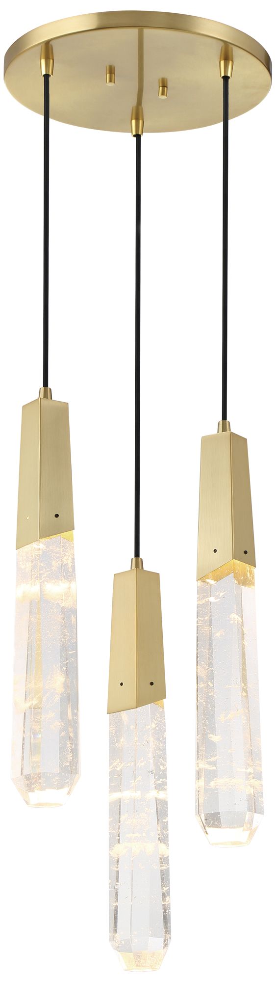Image 2 George Kovacs Drifting Droplets LED 11.63-in Brushed Brass Pan Pendant